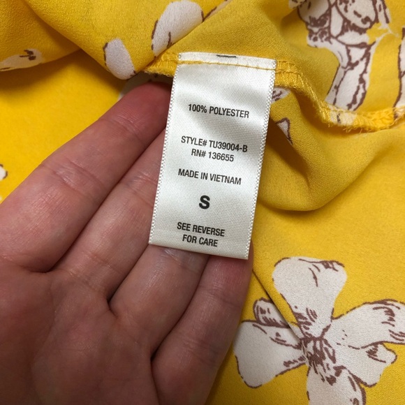 West Kei Yellow Floral Blouse - Picture 3 of 5